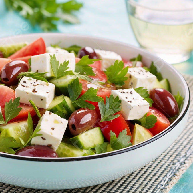 Zeytin peynir salad